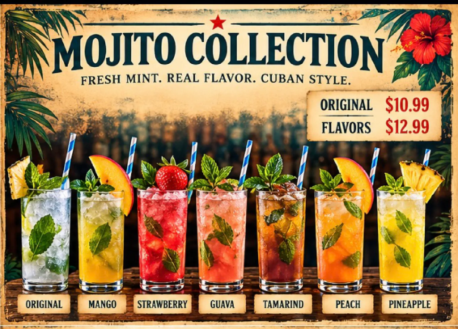 La Mulata cocktail menu, page 2